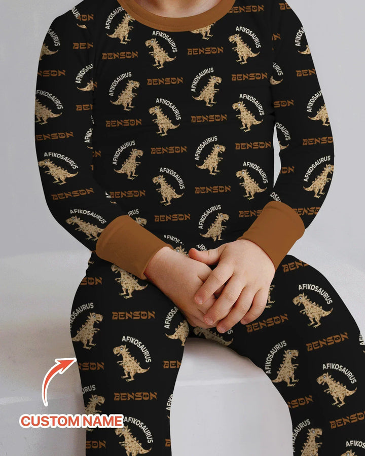 Zweiteiliges Langarm-Pyjama-Set mit Sommerfrüchten
