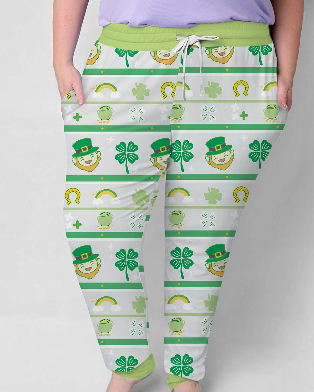 Froher St. Patrick's Day Personalisierter Bambus Pyjama für Damen