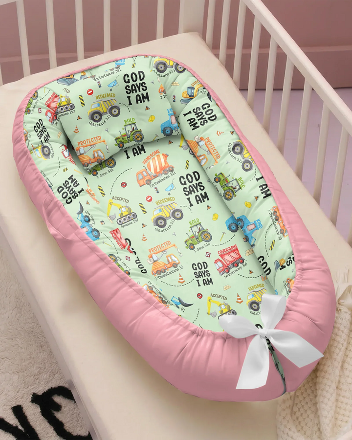 God Says I Am Boy Bambus-Babynestchen