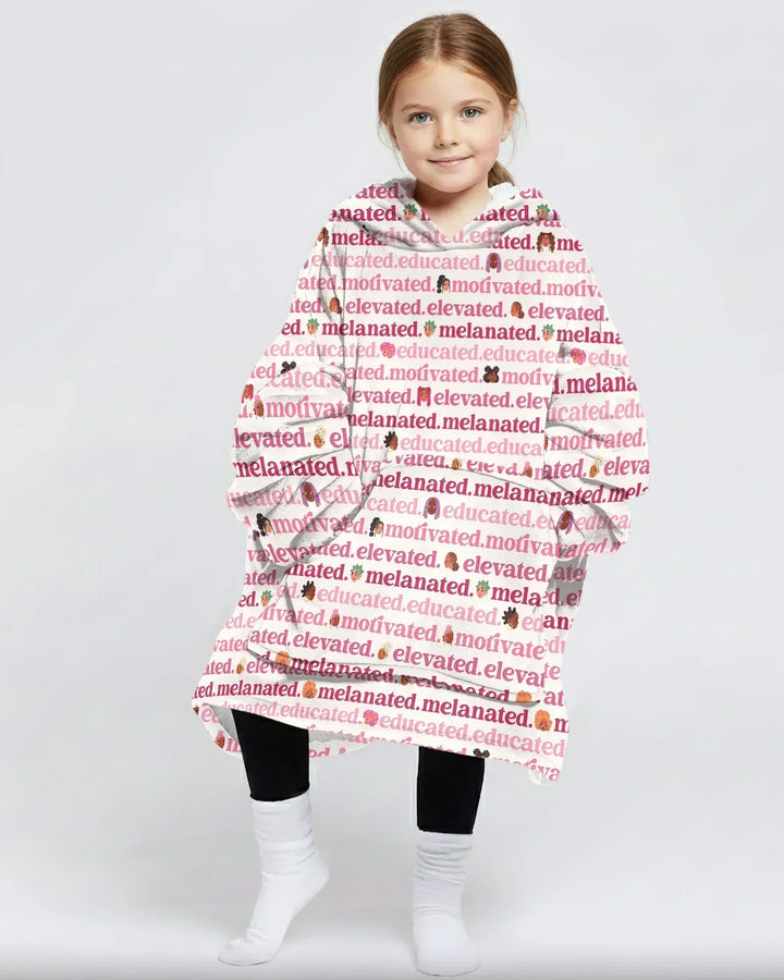 Gebildeter Motivierter Erhabener Melaninierter tragbarer Bambus-Deckenhoodie