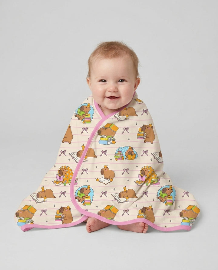 Sweet Study Capy Bamboo Blanket