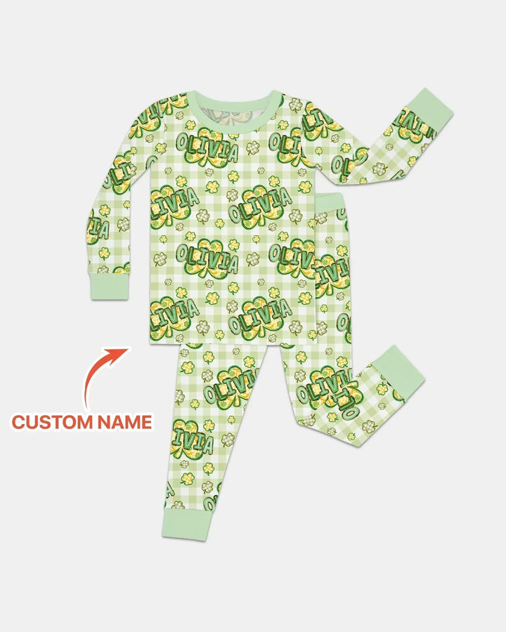 Zweiteiliges Langarm-Pyjama-Set mit Sommerfrüchten