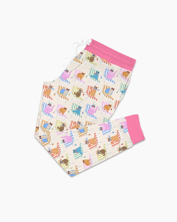 Miau Sonnenbad Mama & Ich passender Pyjama aus Bambus für Damen