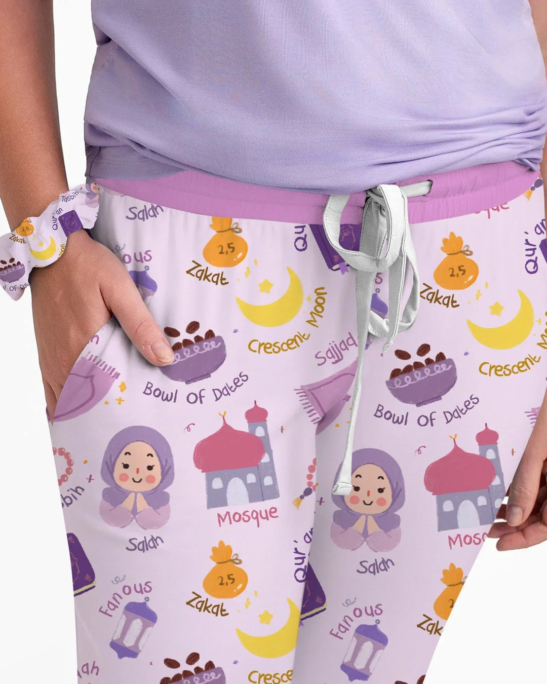 Frohes Ramadhan Schlafanzug-Set für Damen aus Bambus