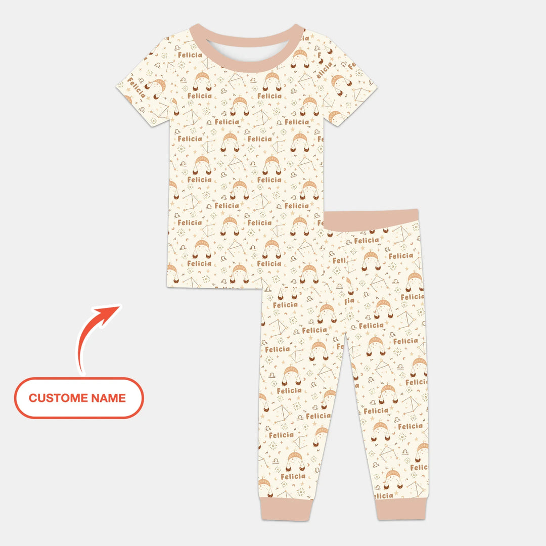 Zweiteiliges, kurzärmliges Pyjama-Set mit Marienkäfern