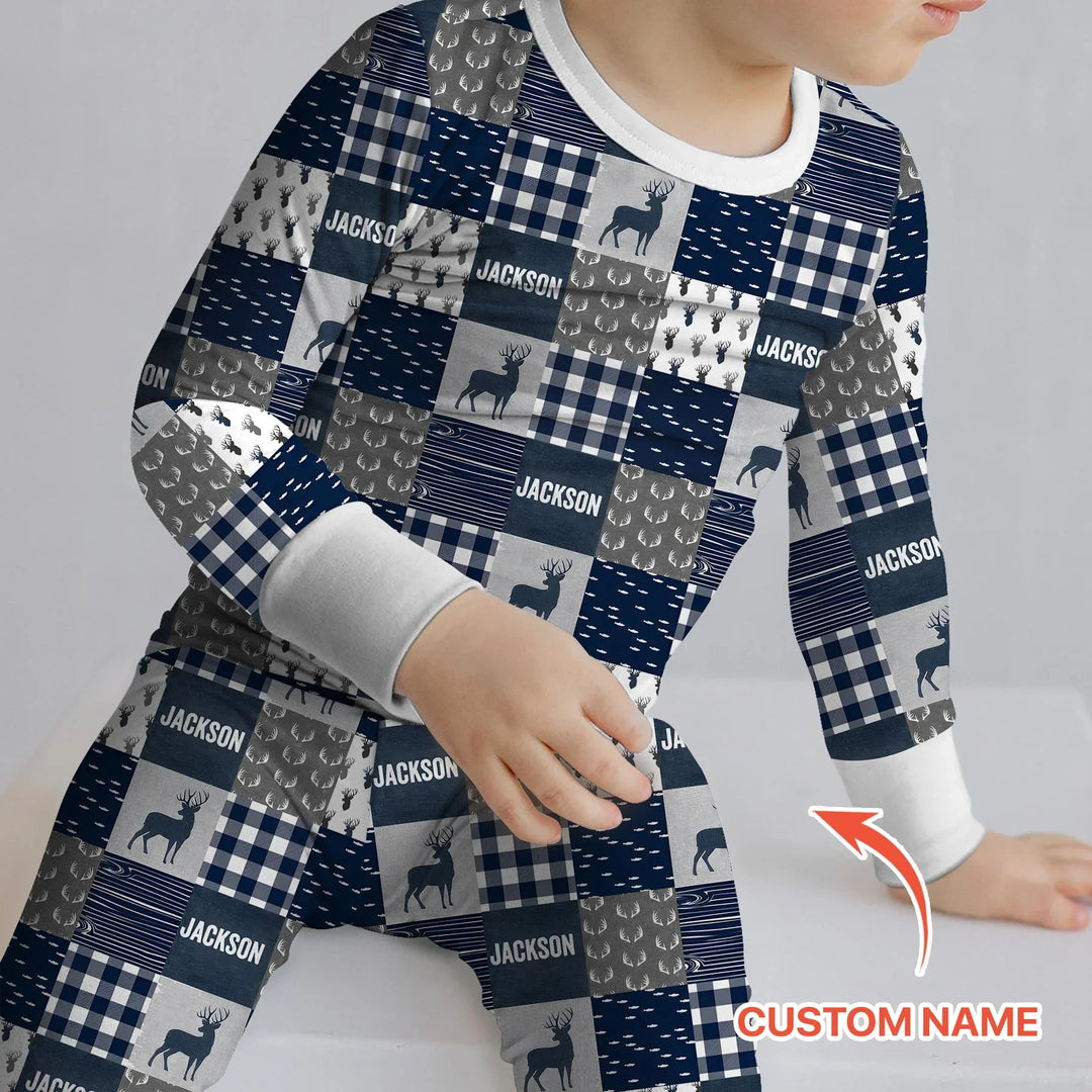 Zweiteiliges Langarm-Pyjama-Set mit Sommerfrüchten