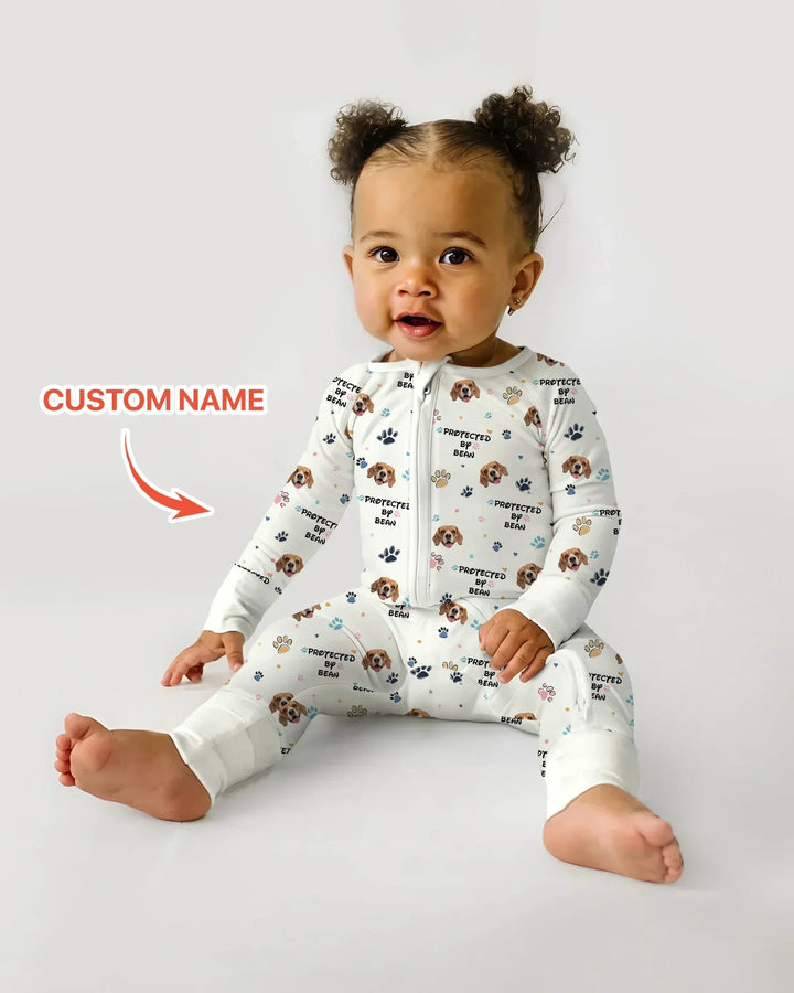 Gerippte Babykleidung mit individuellem Foto - Weich &amp; Skizzenhaft