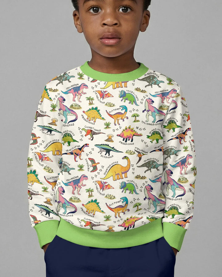 All The Dino Types Bamboo Crewneck Sweatshirt