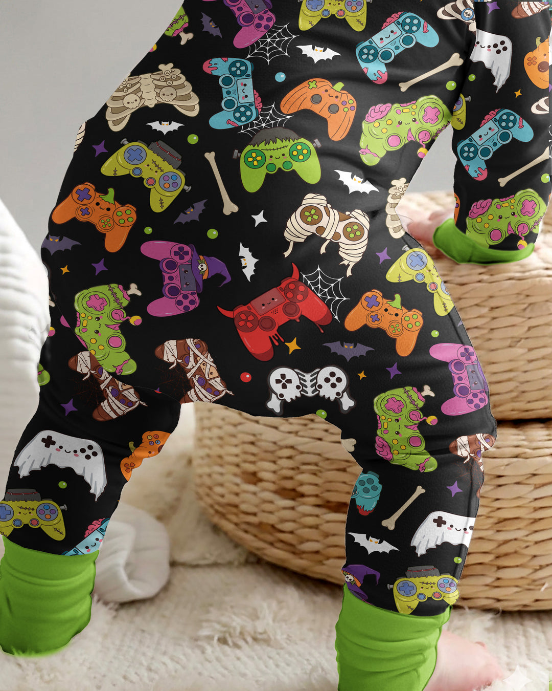 Halloween Skeleton Zombie Gaming Controllers Mummy Boys Bamboo Convertible Zippy