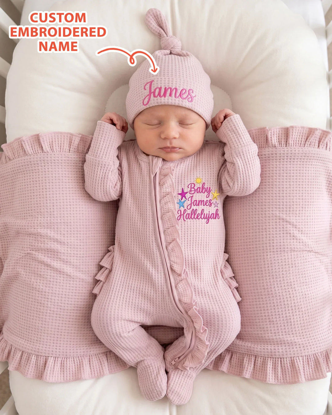 Gerippte Babykleidung mit individuellem Foto - Weich &amp; Skizzenhaft