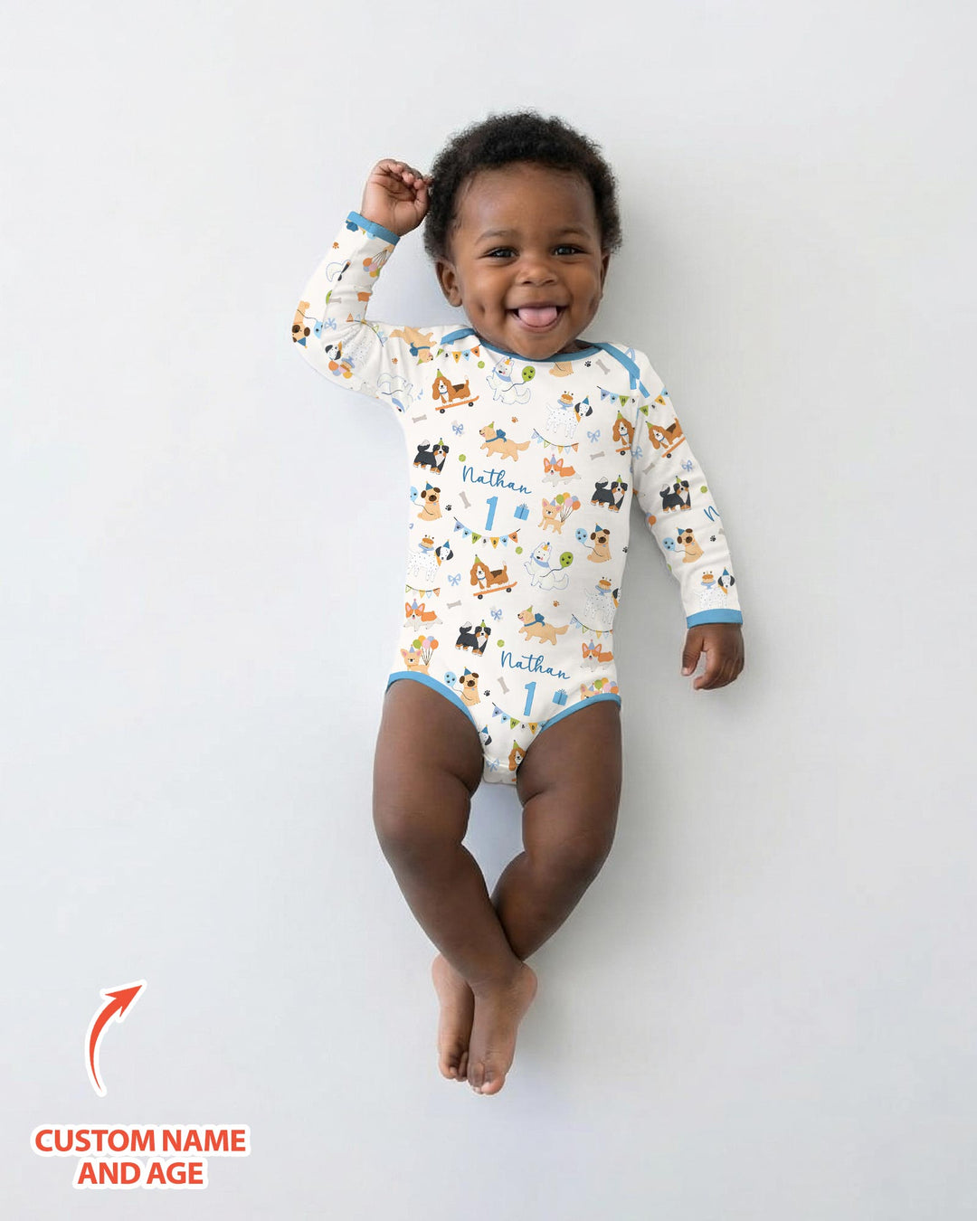 Gerippte Babykleidung mit individuellem Foto - Weich &amp; Skizzenhaft