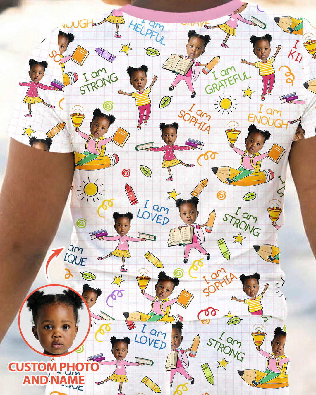 Zweiteiliges, kurzärmliges Pyjama-Set mit Marienkäfern