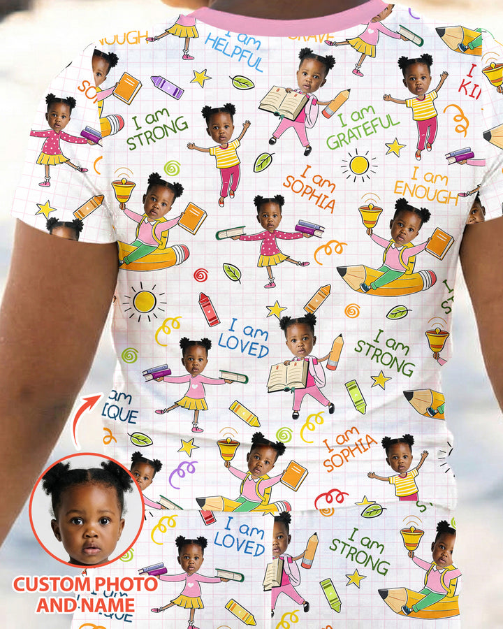 Zweiteiliges, kurzärmliges Pyjama-Set mit Marienkäfern