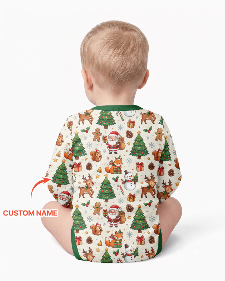 Custom Name When I Wake Up It's Will Be Christmas Bamboo Bodysuit