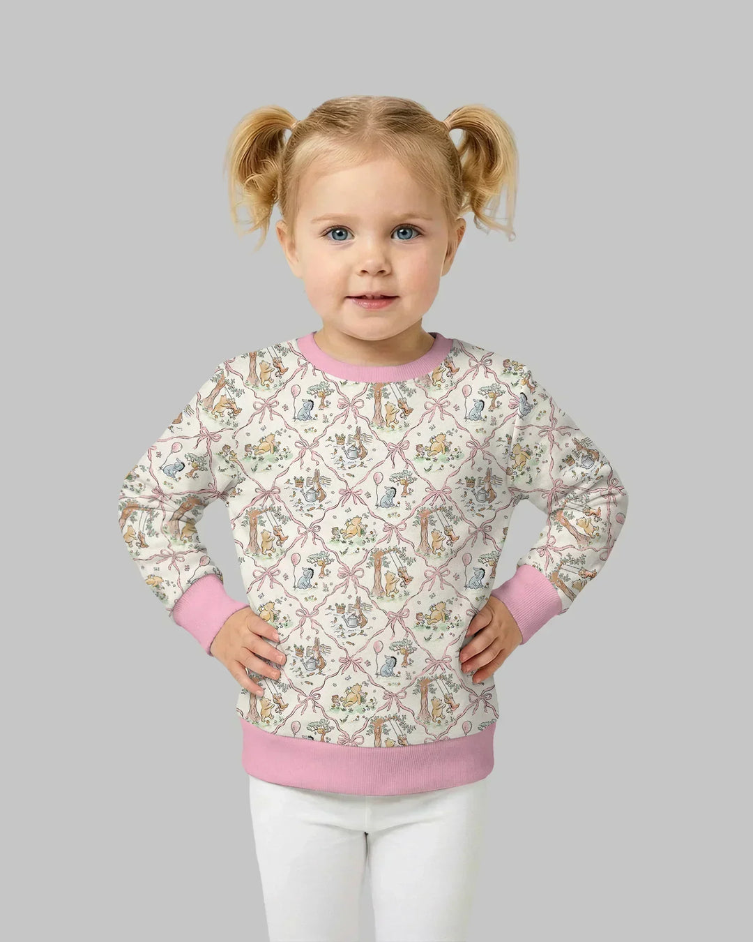 Spring Meadow Friends Bambus Rundhals-Sweatshirt