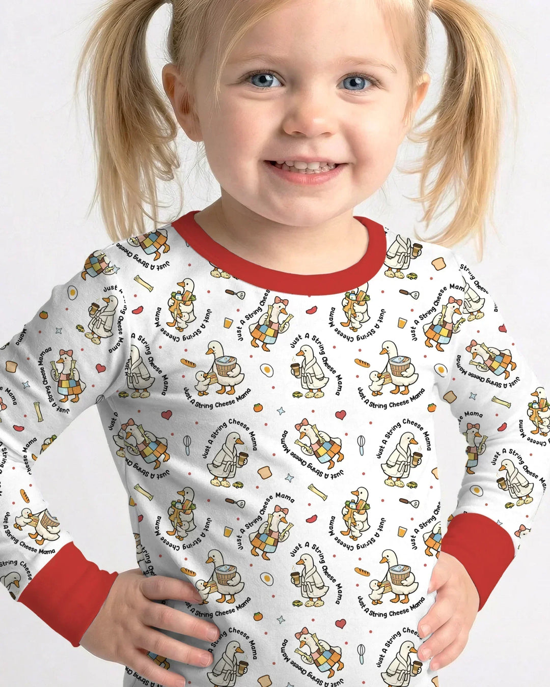 Zweiteiliges Langarm-Pyjama-Set mit Sommerfrüchten