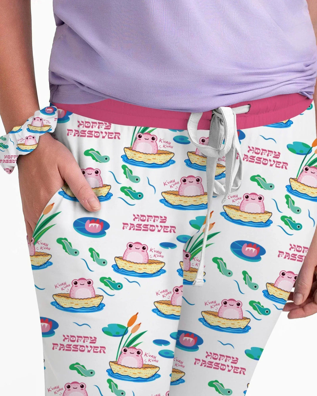 Fröhliches Pessach Familien-Partnerlook Bambus Damen Pyjama-Set