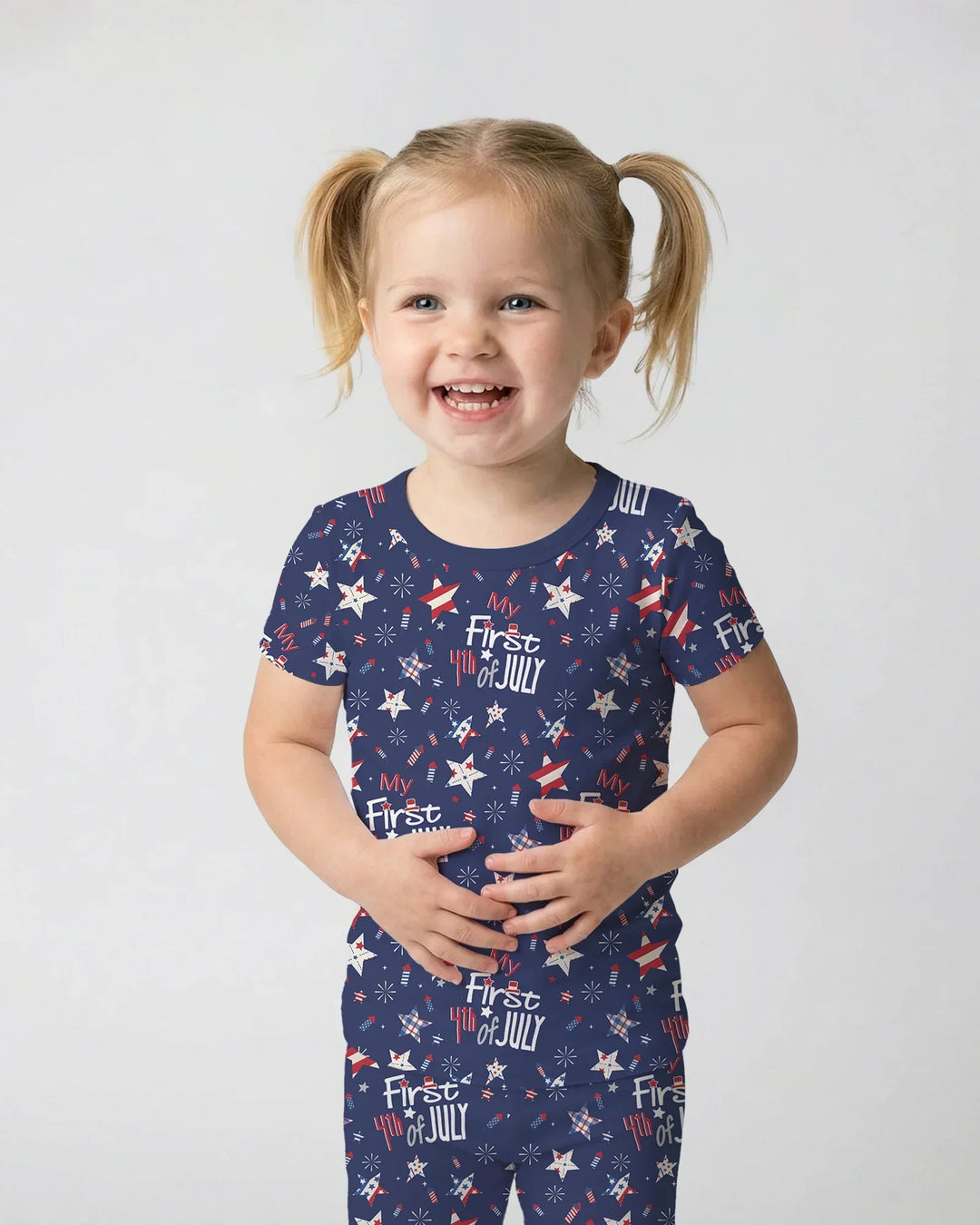 Zweiteiliges, kurzärmliges Pyjama-Set mit Marienkäfern