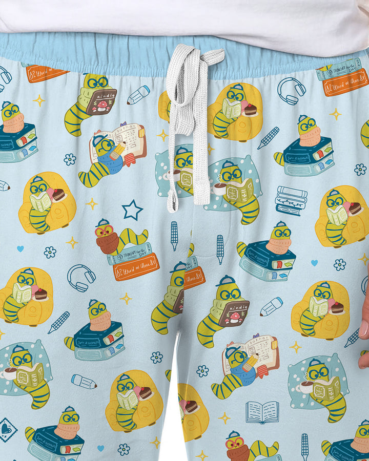 Little Book Worm Family Matching Bamboo Men's Pajama Set