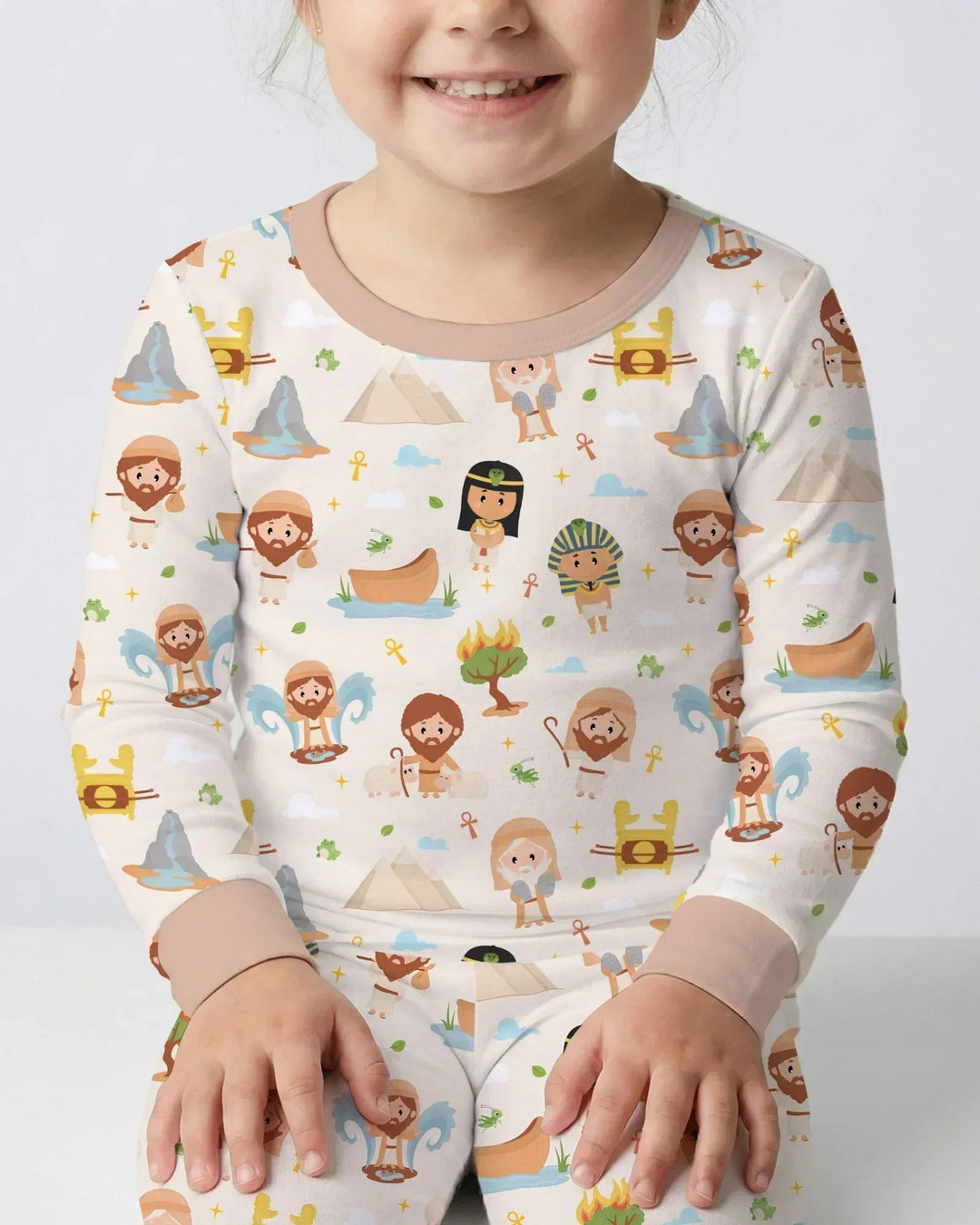 Zweiteiliges Langarm-Pyjama-Set mit Sommerfrüchten