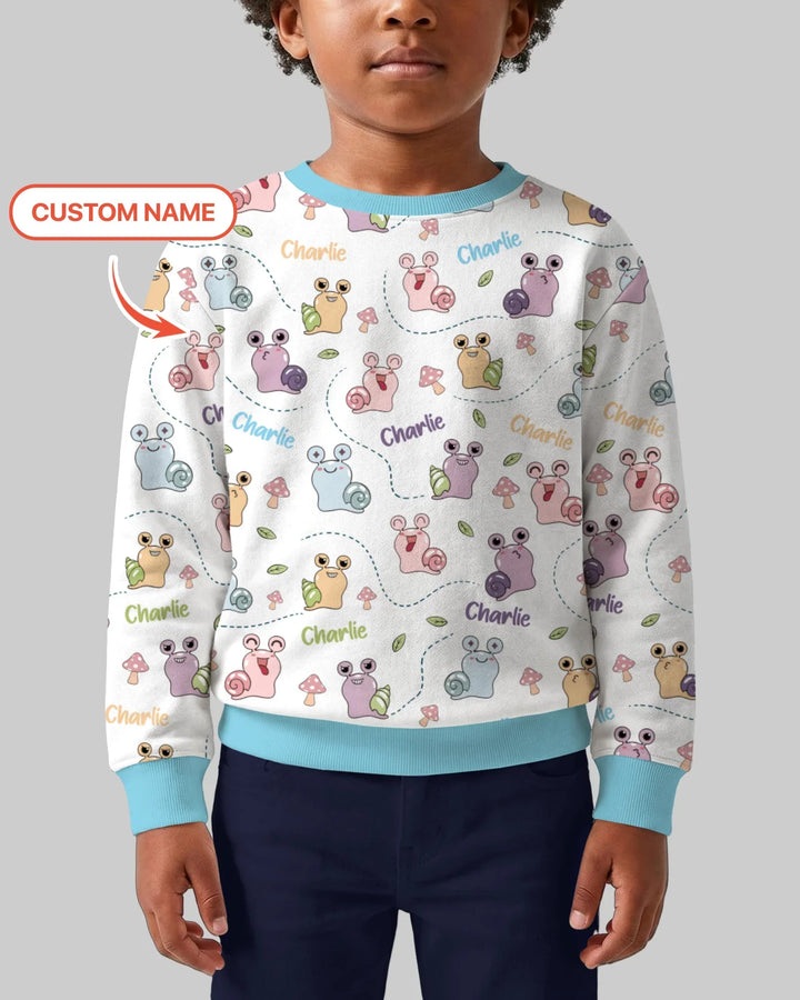 Personalisierbares Sweatshirt „Snailed it!“ aus Bambus-Mischgewebe