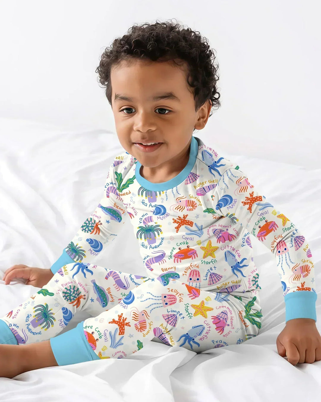 Tide Pool Pals Bamboo Two Piece Long Sleeve Pajama Set