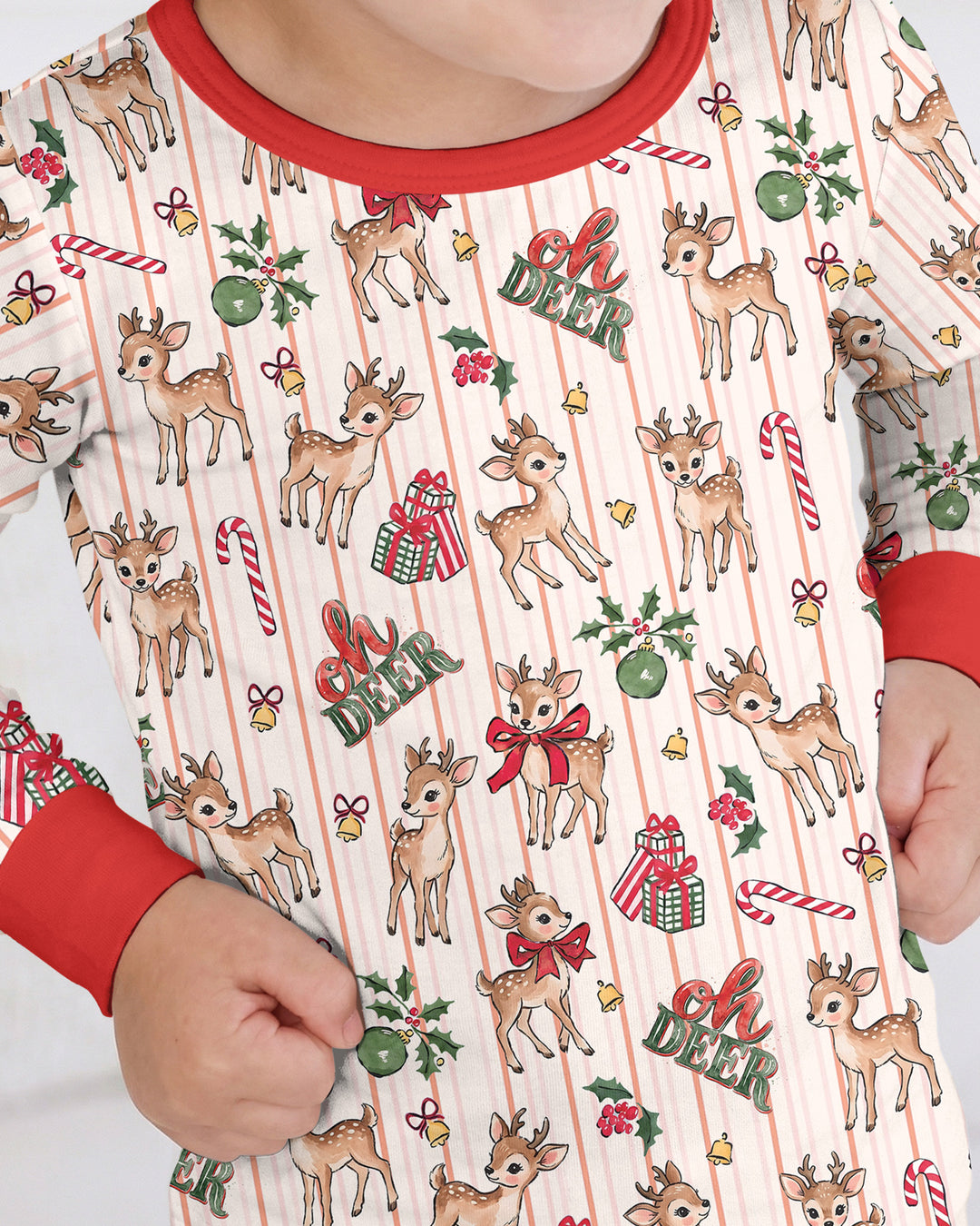 Oh Deer Mommy & Me Matching Bamboo Two Piece Long Sleeve Pajama Set