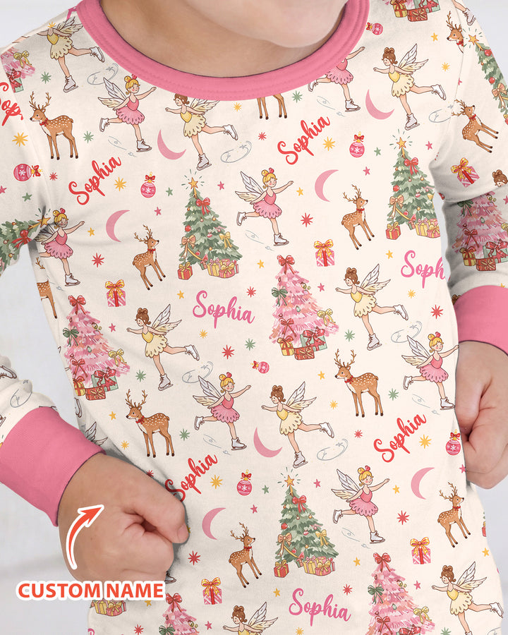 Christmas Checkered Bamboo Two Piece Long Sleeve Pajama Set
