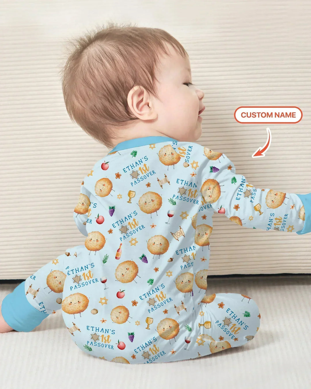 Custom Name 1st Passover Bamboo Convertible Zippy