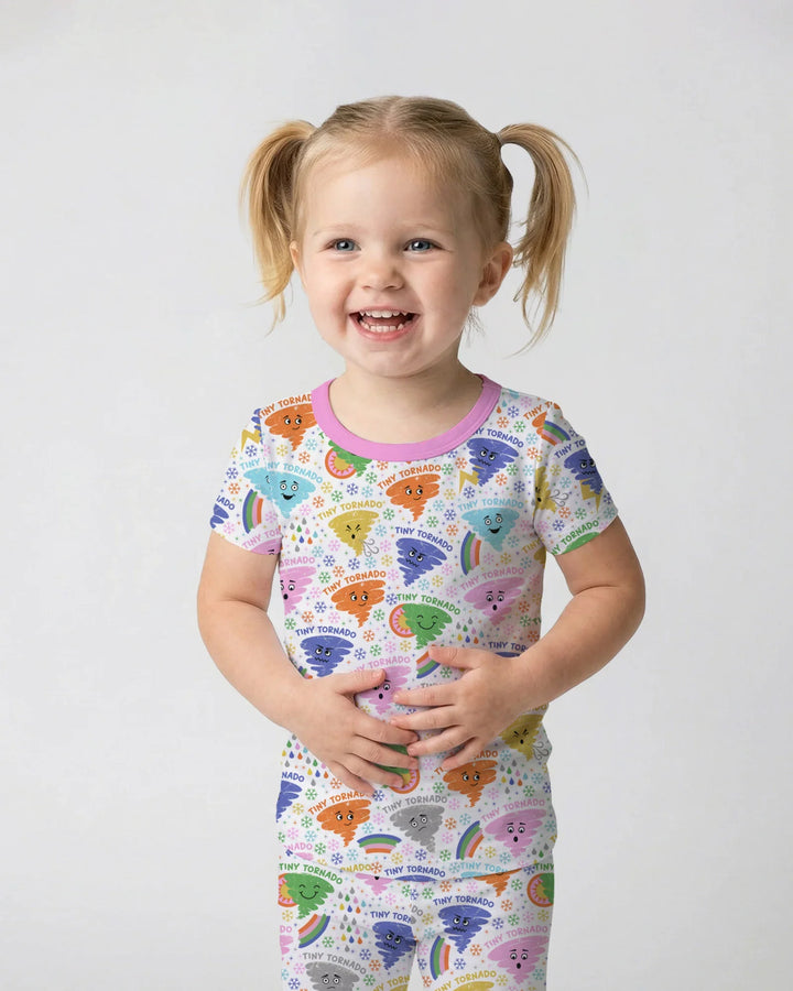 Zweiteiliges, kurzärmliges Pyjama-Set mit Marienkäfern