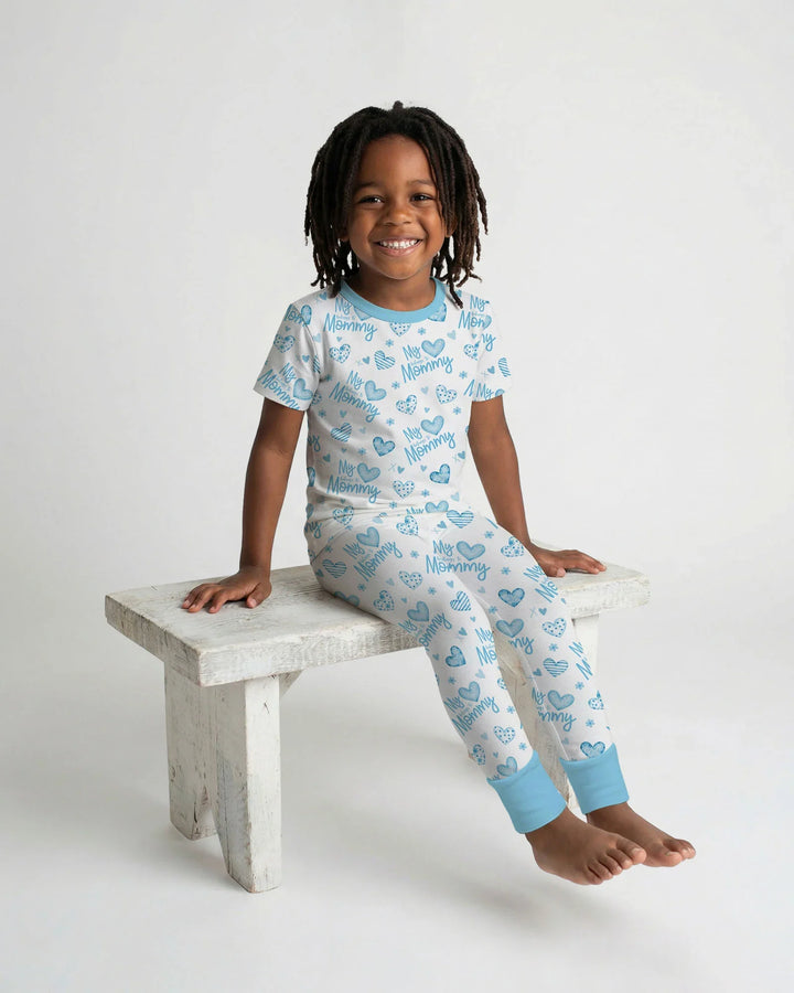Zweiteiliges, kurzärmliges Pyjama-Set mit Marienkäfern