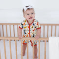 Whimsy Woodland Cats Bamboo Shorty Zippy