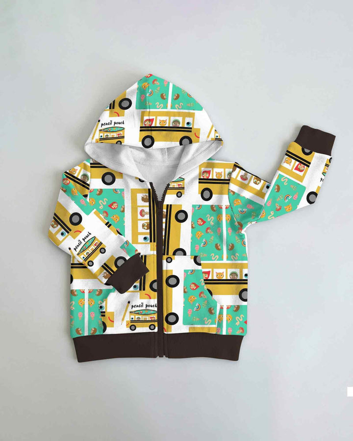 School Bus Adventures Bamboo Zip Hoodie
