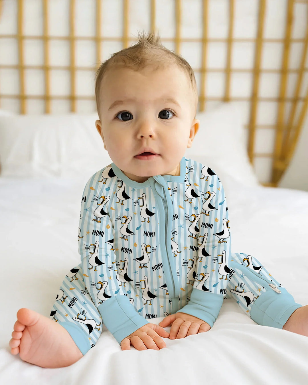 Gerippte Babykleidung mit individuellem Foto - Weich &amp; Skizzenhaft