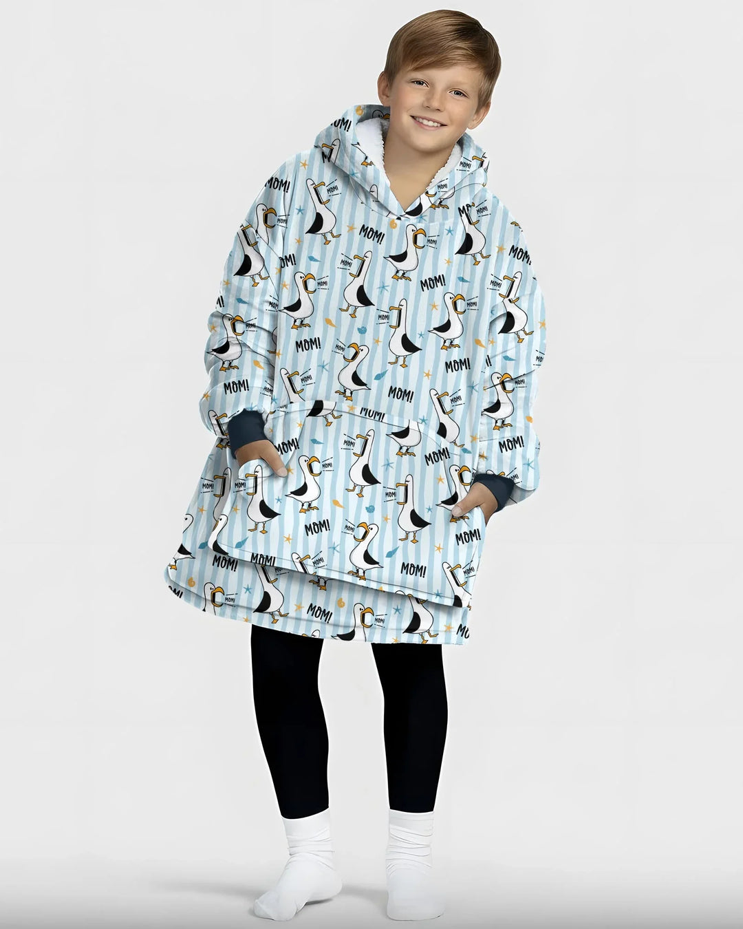 Möwen-Mama Mama MAMA Tragbarer Bambus-Deckenpullover