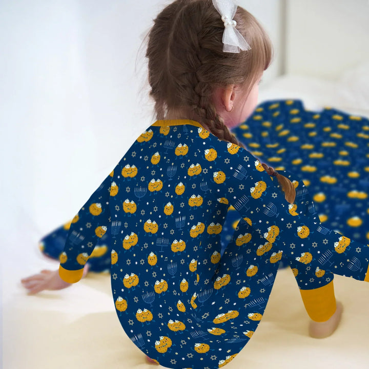 Hanukkah Latke Family Matching Bamboo Convertible Zippy