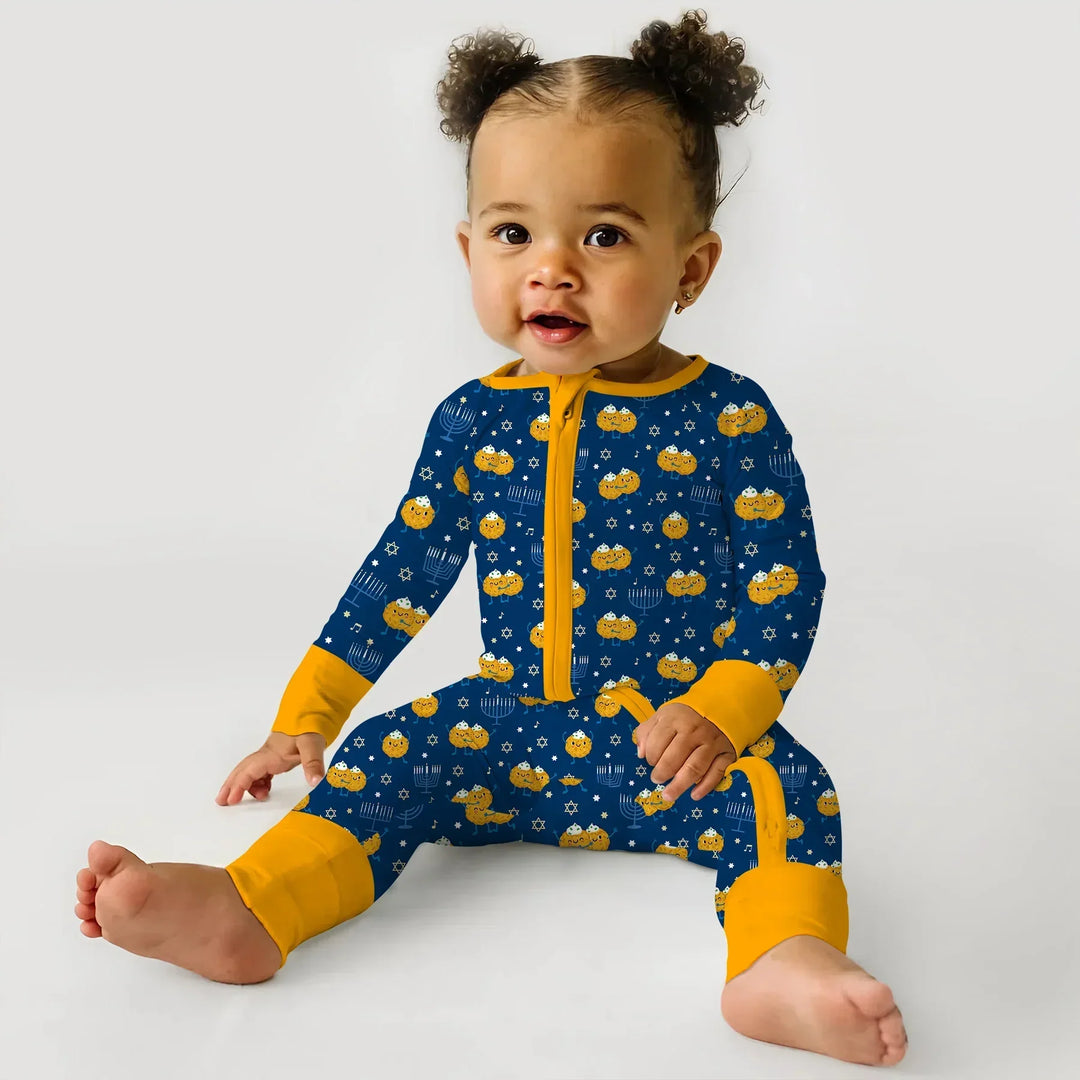 Hanukkah Latke Family Matching Bamboo Convertible Zippy