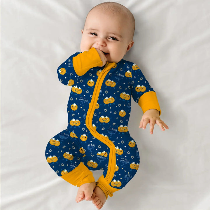 Hanukkah Latke Family Matching Bamboo Convertible Zippy