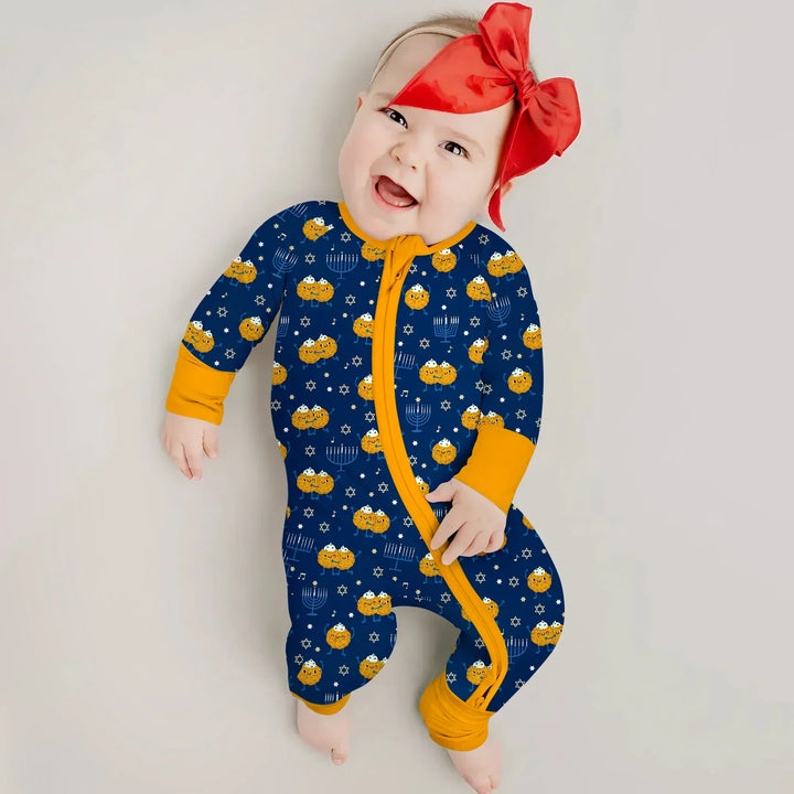 Hanukkah Latke Family Matching Bamboo Convertible Zippy