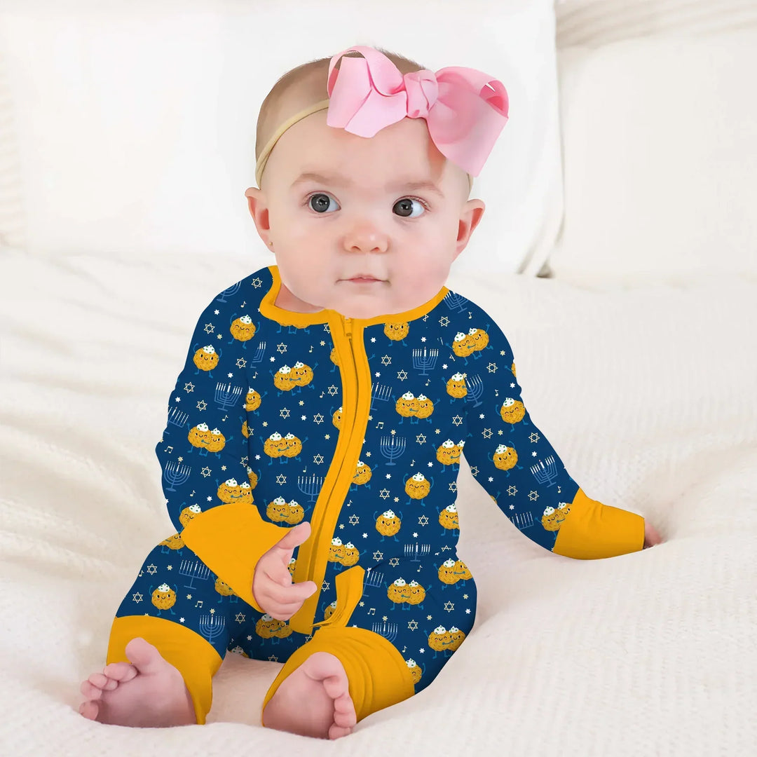 Hanukkah Latke Family Matching Bamboo Convertible Zippy