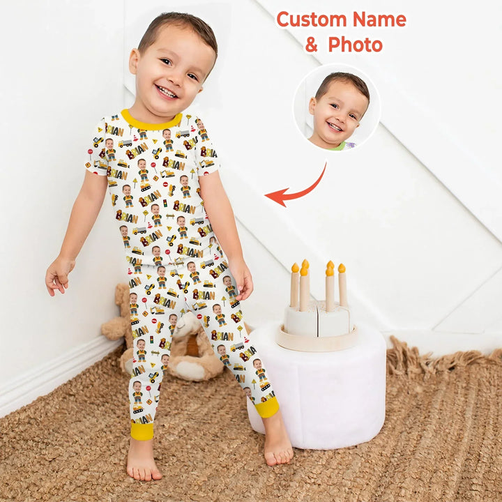 Zweiteiliges, kurzärmliges Pyjama-Set mit Marienkäfern