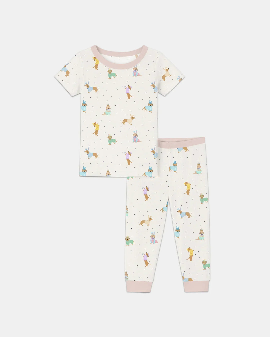 Zweiteiliges, kurzärmliges Pyjama-Set mit Marienkäfern