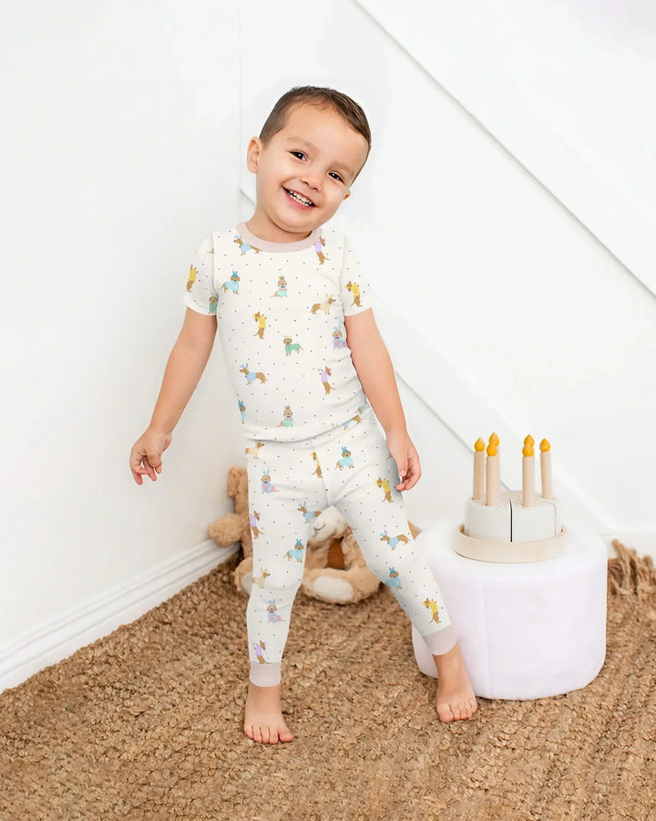 Zweiteiliges, kurzärmliges Pyjama-Set mit Marienkäfern