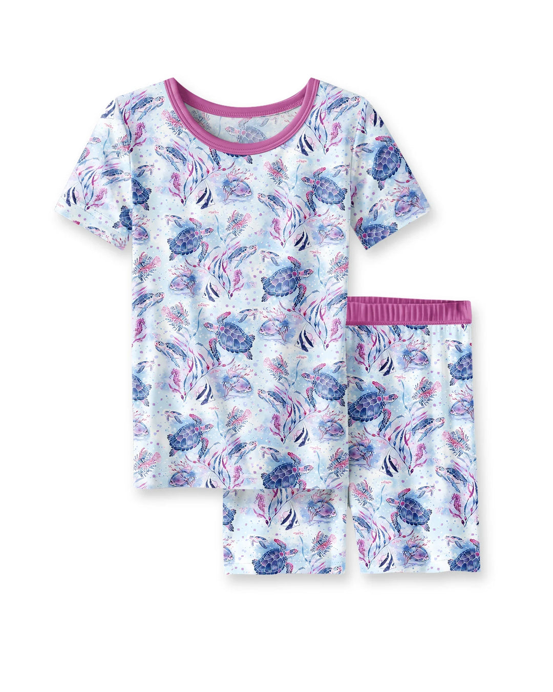 Zweiteiliges Pyjama-Set mit kurzen Ärmeln und Shorts im Sommer-Design