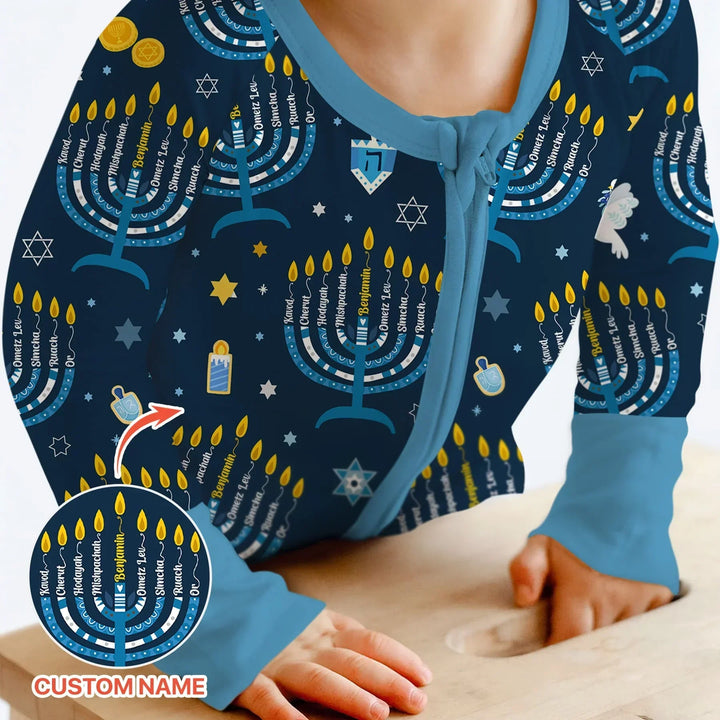 Hanukkah Custom Name Bamboo Convertible Zippy