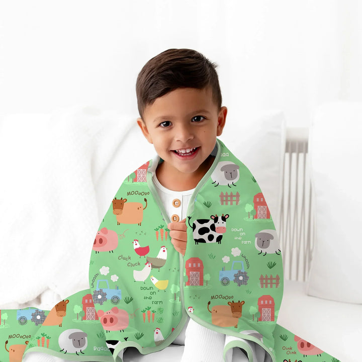 Farm Yard Bamboo Blanket