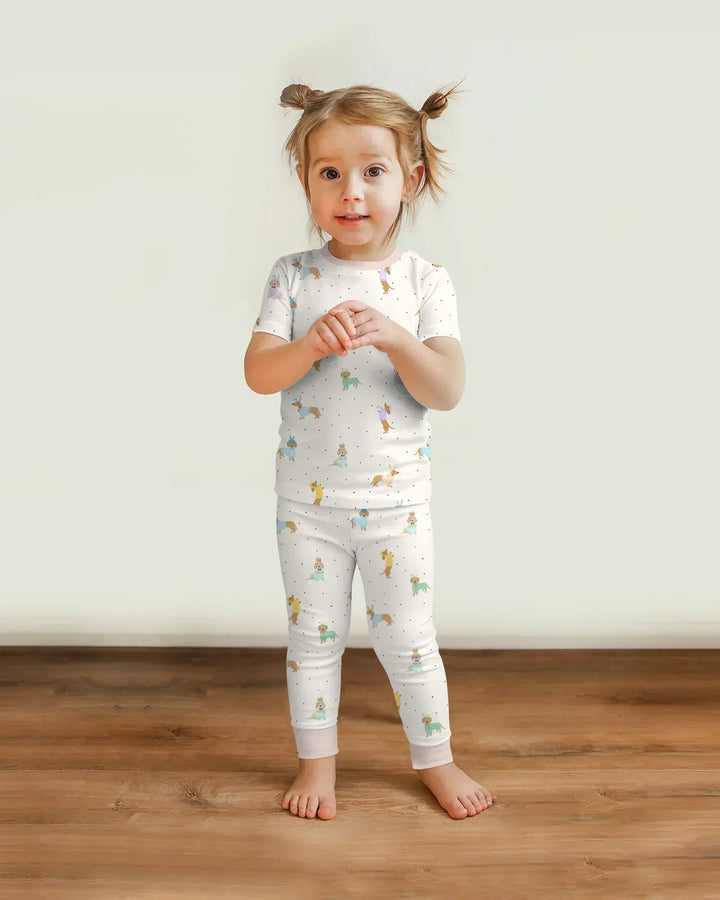 Zweiteiliges, kurzärmliges Pyjama-Set mit Marienkäfern