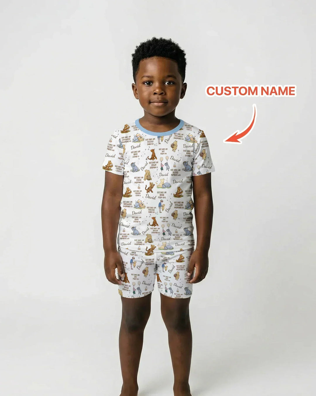 Zweiteiliges Pyjama-Set mit kurzen Ärmeln und Shorts im Sommer-Design