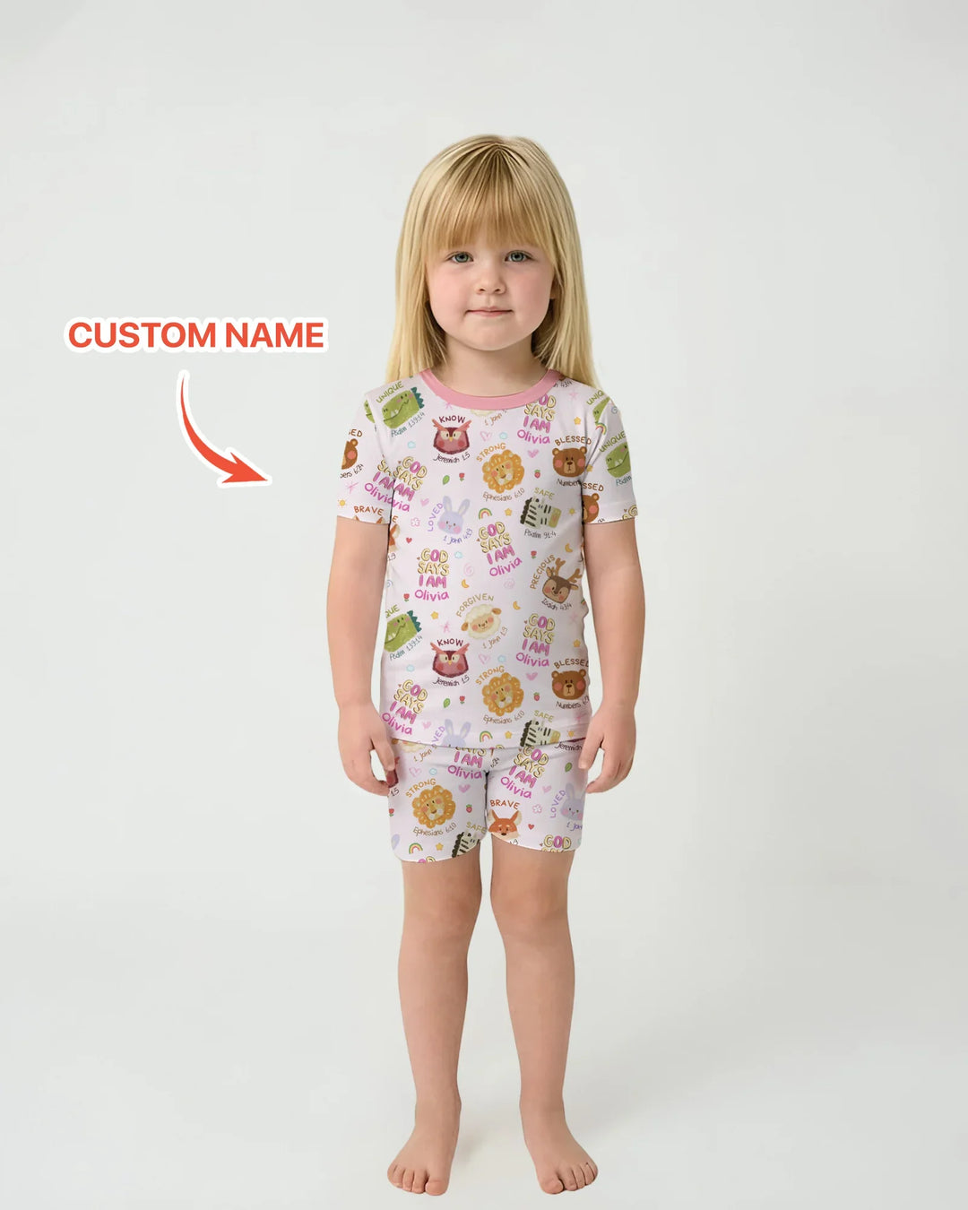 Zweiteiliges Pyjama-Set mit kurzen Ärmeln und Shorts im Sommer-Design