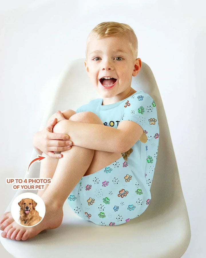 Zweiteiliges Pyjama-Set mit kurzen Ärmeln und Shorts im Sommer-Design